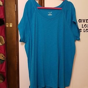 Long aqua tee